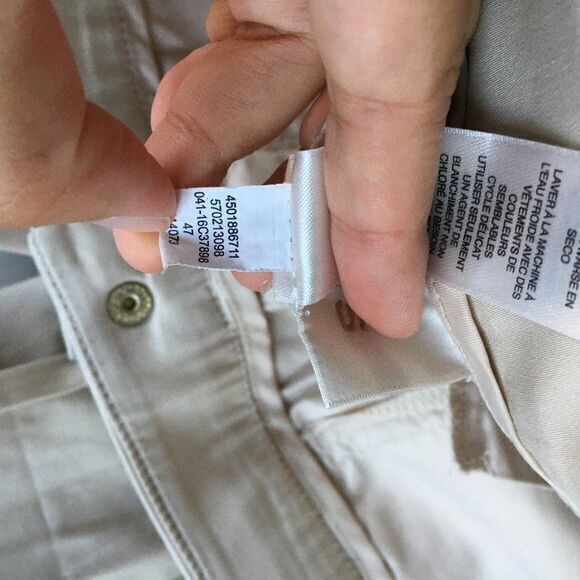 Chico's Crop Foldable Ankle Pants Womens Size 0 US Size‎ S 4 Khaki Beige - Picture 5 of 8